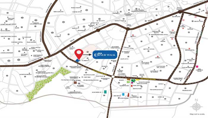 M3M Corner Walk Location Map