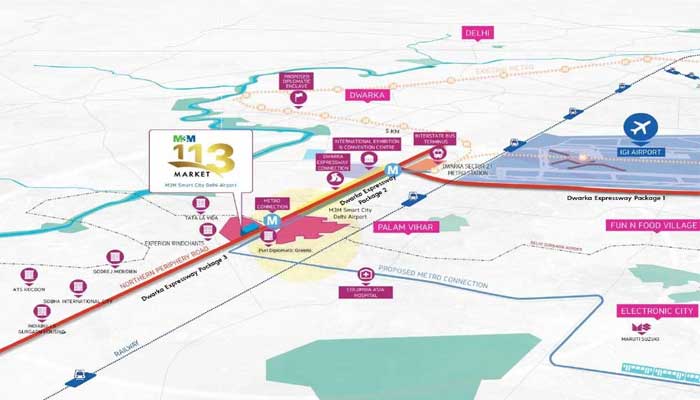 M3M SCO 113 Location Map