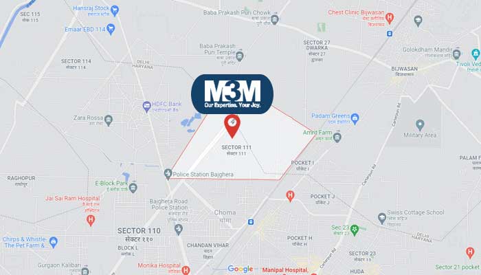 M3M Sector 111 Gurugram Location Map
