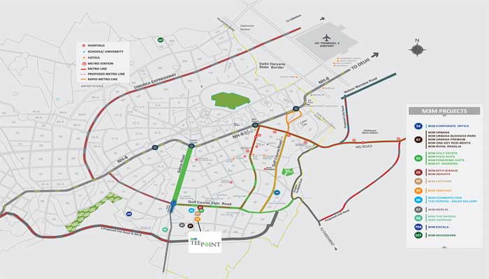M3M Tee Point Location Map