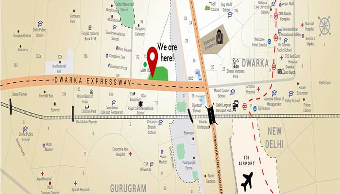 M3M Capital Location Map
