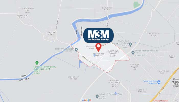 M3M Sector 108 Gurugram Location Map