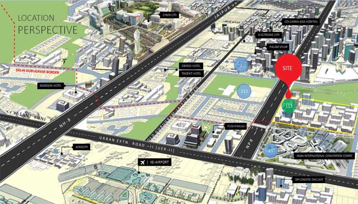 M3M Residential Sector 113 Gurugram Location Map