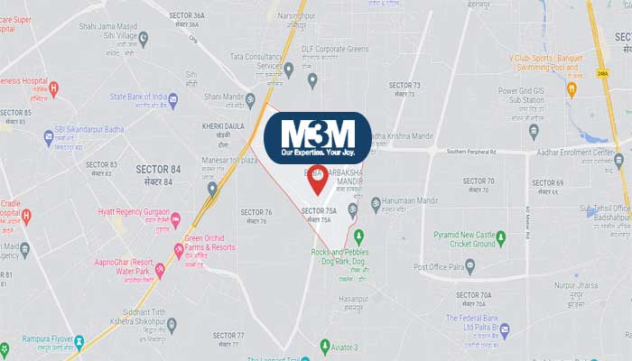 M3M Sector 75A Gurugram Location Map