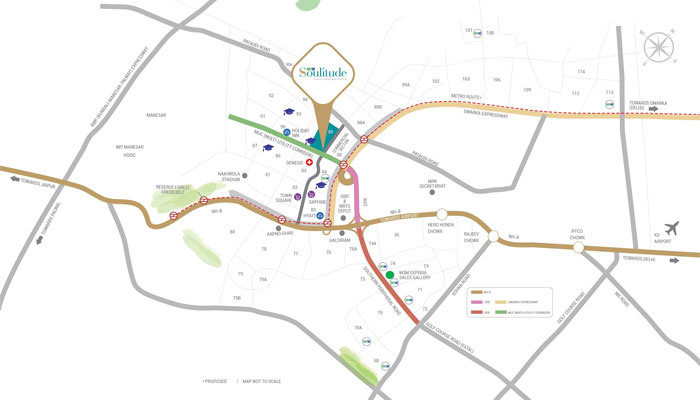 M3M Soulitude Location Map