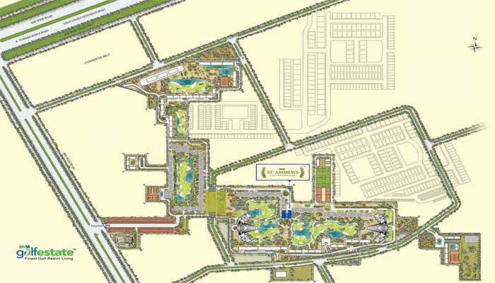 M3M St. Andrews Golf Residences Master Layout Plan