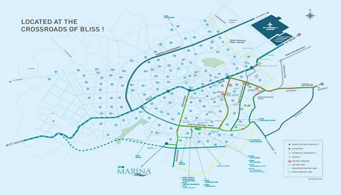 M3M The Marina Location Map