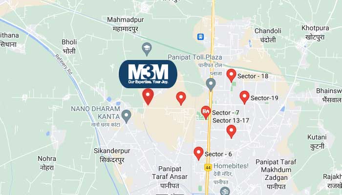 M3M Plots Panipat Location Map